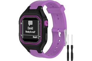GVFM Bands Compatible with Garmin Forerunner 25, Soft Silicone Replacement Watch Band Strap for Garmin Forerunner 25 GPS Running Watch