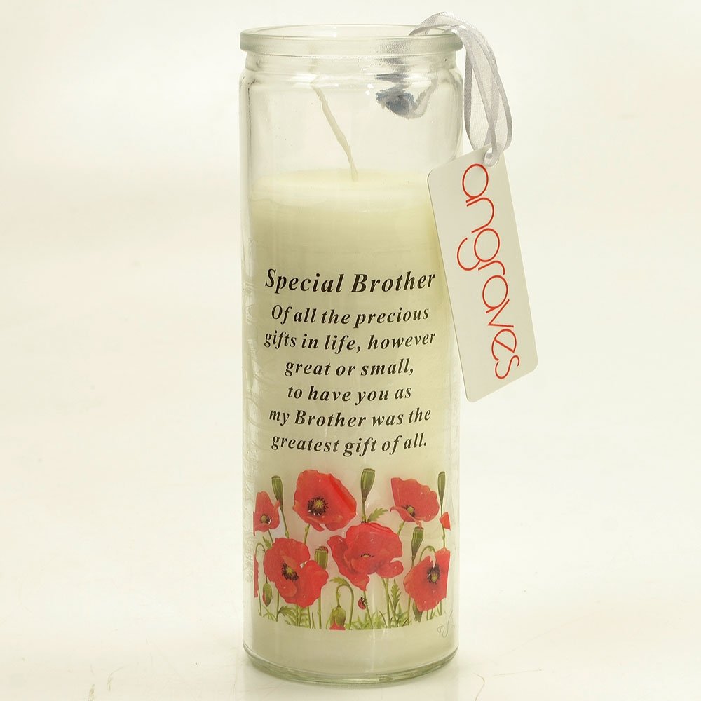 Angraves Special Brother Memorial Candle with Verse Amazon.co.uk Kitchen & Home