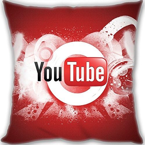 Cheap Custom Cotton Super Soft Leaning Cushion Throw Pillow Pillows,Size 3030cm(1212inch) Mini Children Size 190g(0.42lb),YouTube Logo