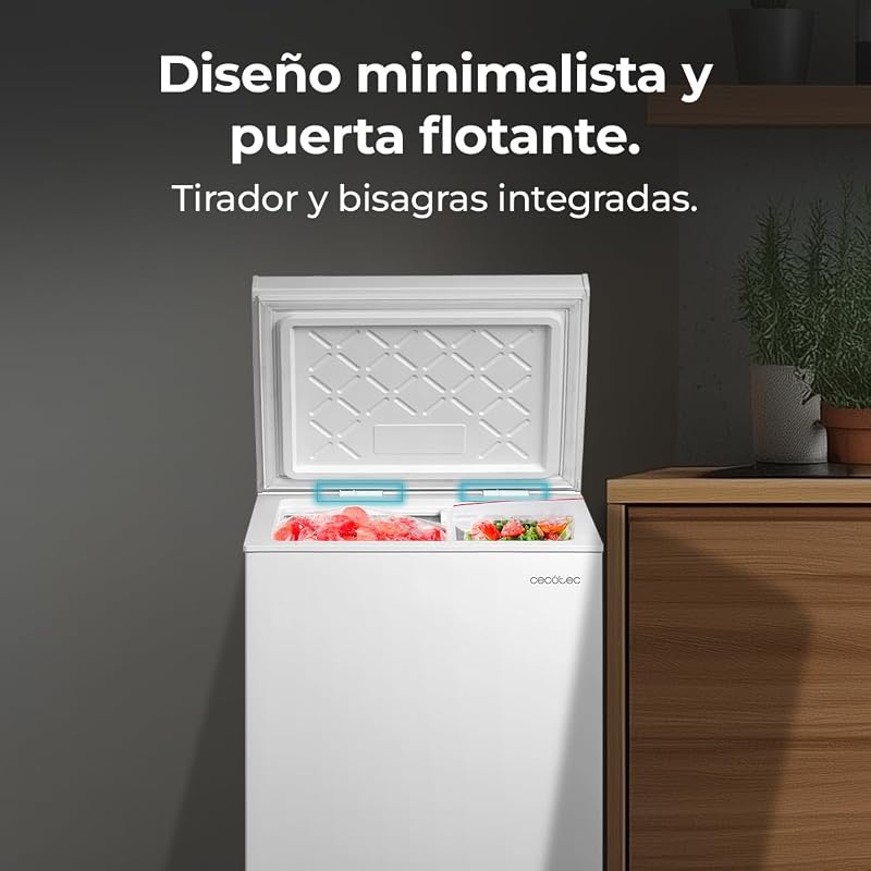 Congelador Horizontal 99L Bolero CoolMarket Chest 99M White D. Cesta con Asas, Control Mecánico LED, UltraContact D-Cool, Dual Function, Puerta ZeroG (80º-30º), Fast Freezing, Compacto