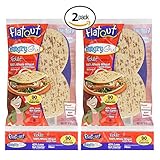 Flatout Hungry Girl Foldit Flatbread 100% Whole Wheat with Flax (2 Pack)