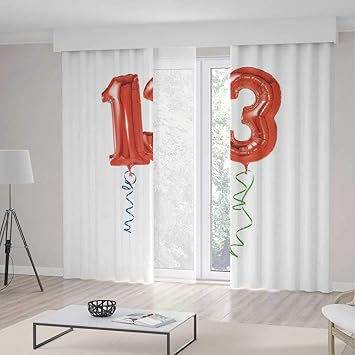 Amazon Com Blackout Bedroom Curtains 13th Birthday Decorations