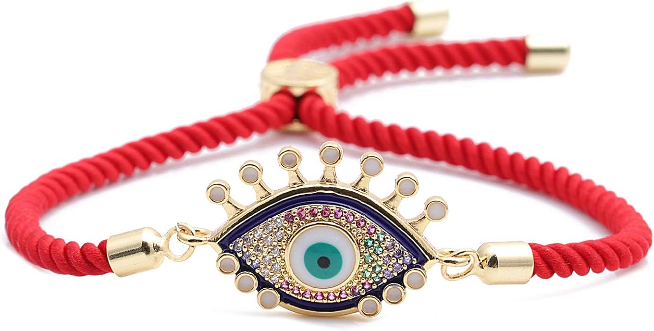Evil Eye Bracelet, Red Bracelet for Protection Hamsa