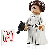 LEGO Star Wars Minifigure - Princess Leia (Carrie Fisher) from Episode 4/5/6 with Blaster and Minifigureland Tile