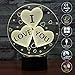 YKLWORLD I Love You Mothers Day Gifts, Heart 3D LED Illusion Lamp Night Light 7 Colors Changing Touch Switch Table Desk Lamps Fun Unique Birthday Valentine's Day Gift for Kid