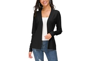 Urban CoCo Women's Long Sleeve Open Front Knit Cardigan Sweater
