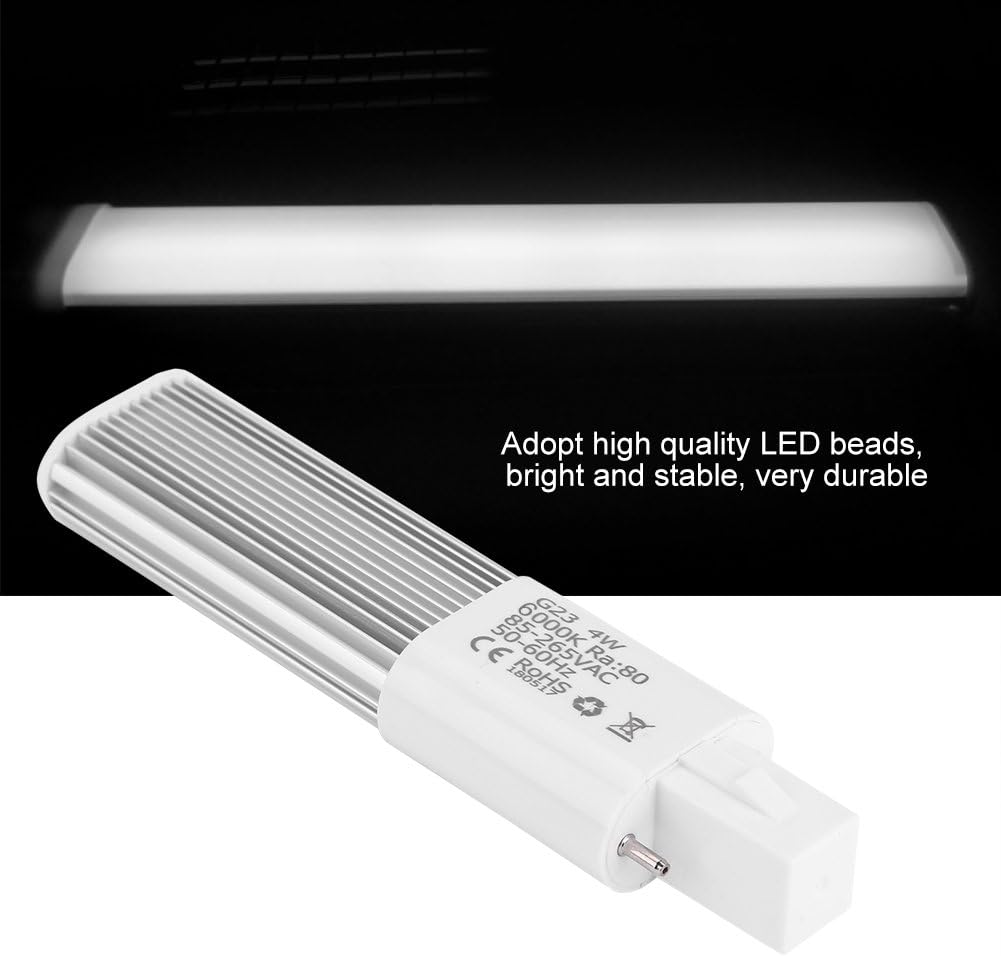 LED Tube Light, 4W 2-Pin 18 LED Compact Lamp Energy-Saving Lighting Tube Bulb 85-265V(Cool White G23) - Image 3