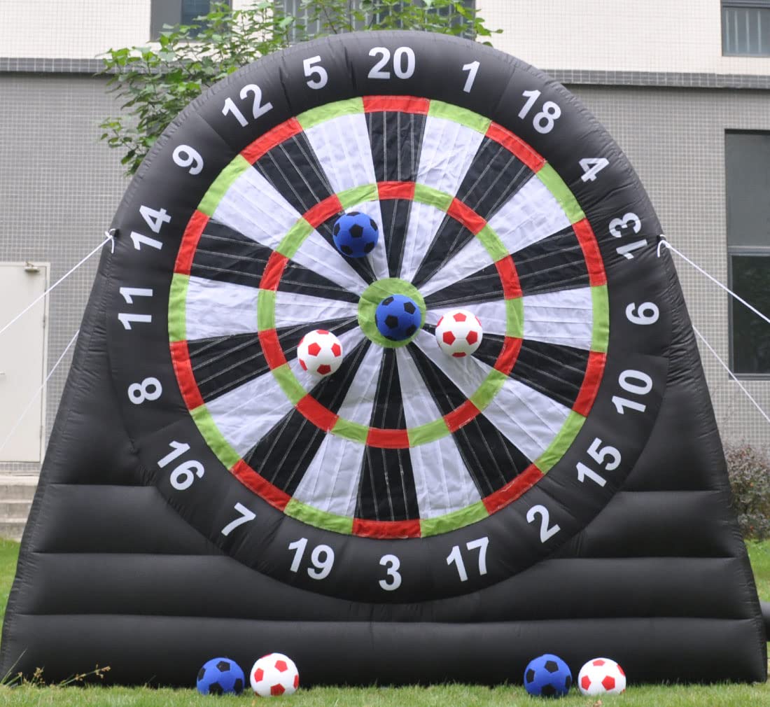 Inflatable Soccer Dart Board, Over 8 Ft High Giant Soccer Dart Board With 9 Kick Balls & Air Pump, 2-Minutes Setup & Storage Bag For Easy