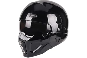 Woljay Open Face Full face Helmet Motorcycle Modular Helmets for Unisex-Adult Street Bike Cruiser Scooter DOT Approved