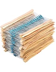 Longruner Metal Film Resistors Kit 1 ohm-10M ohm 1/4W 64 Values 1280PCS Resistors Assortment Kit Assorted Set Low noise LK05