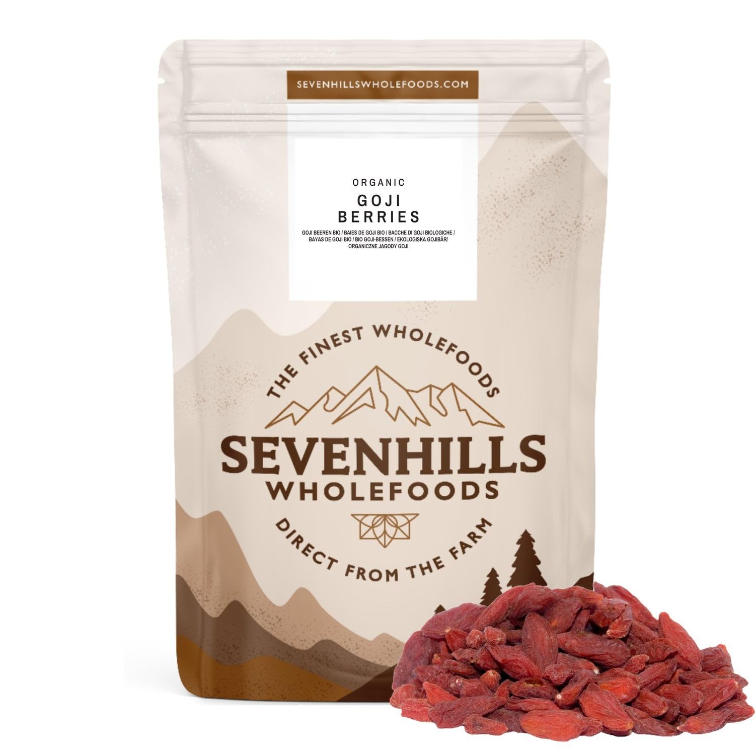 Sevenhills Wholefoods Organic Raw Goji Berries 2kg