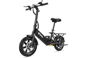 DYU Electric Bike for Adults Teens, Folding Electric Bicycle,Commuter City E-Bike with 350W Motor and 36V 7.8Ah Battery,3 Levels Assist, Dual Disc Brakes