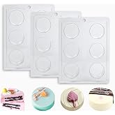 AIKEFOO Chocolate Covered Round Cookies Molds, Biscuit Chocolate Mold, PET Plastic Mold-Round Cookies Mold Cylindrical Cylind
