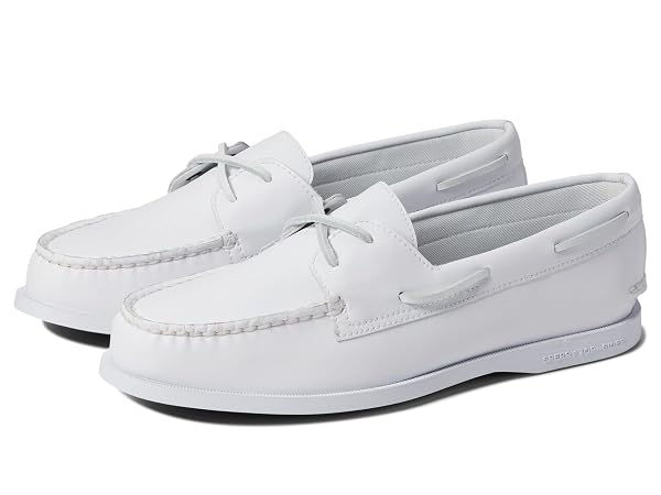 SPERRY WOMEN’S AUTHENTIC ORIGINAL SEACYCLED BOAT SHOE, WHITE, 5