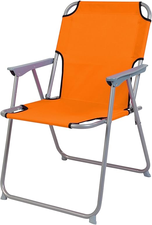 Praktisch Und Gut Campingstuhl Faltstuhl Stoff Orange Camping Klappstuhl Anglerstuhl Regiestuhl Angelstuhl Metall Amazon De Garten