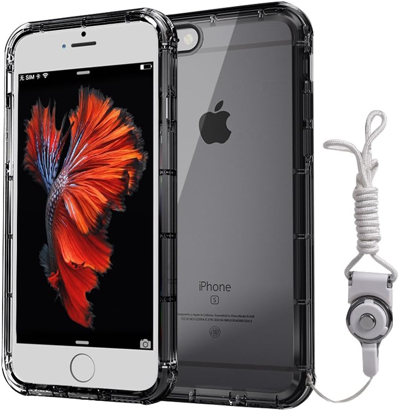 iPhone 6s Plus Case,JARATECH Protective Crystal Black [High Class] Case for iPhone 6s Plus, Reinforced Corner,Strong Protection,Anti Scratch,Appealing[Transparent Black]
