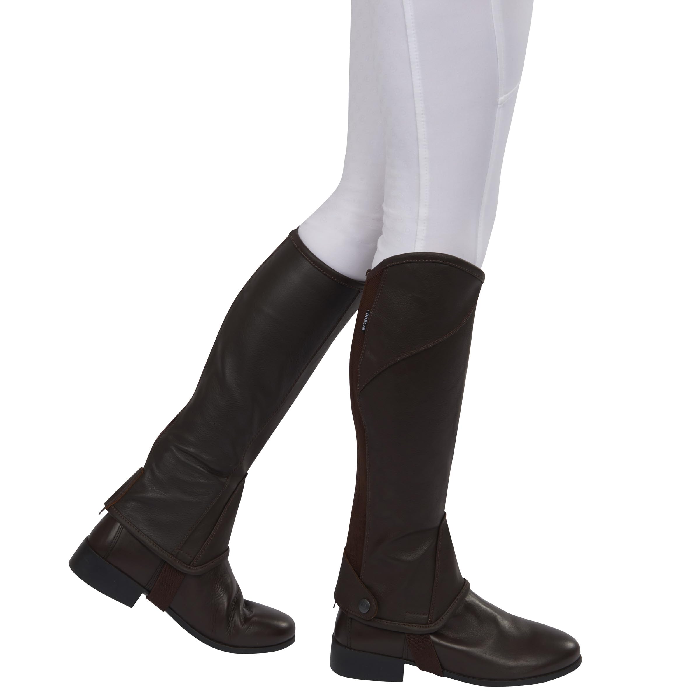 Dublin Stretch Fit Half Chaps, Brown, Adults Large