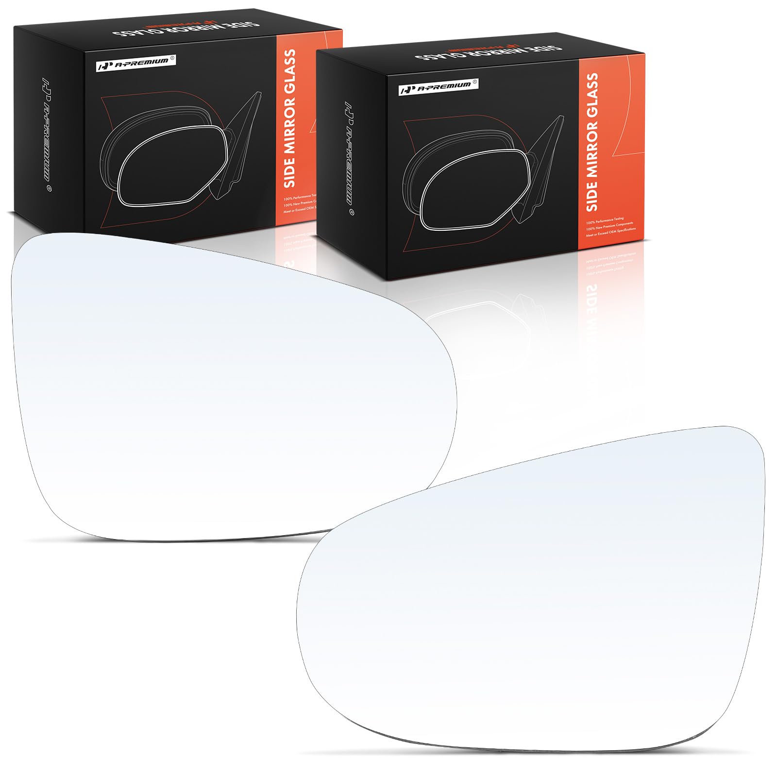 Photo 1 of * CONTAINS ONLY ONE MIRROR * A-Premium 2-PC Driver and Passenger Side Heated Mirror Glass with Backing Plate Compatible with Volkswagen Golf, GTI, 2010 2011 2012 2013 2014 - Exterior Side View Mirror