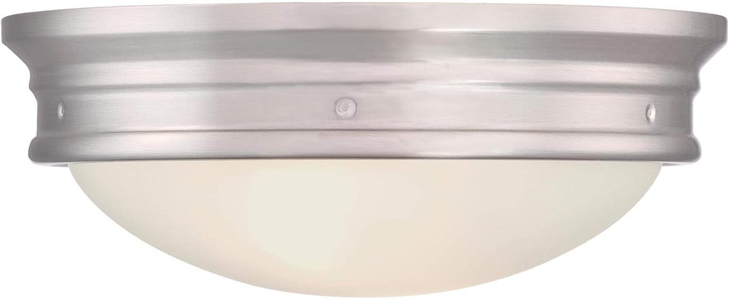 Westinghouse Lighting 6324100 Meadowbrook Two-Light Indoor Flush-Mount Ceiling Fixture, Matte Black Finish with Frosted Glass: Home Improvement