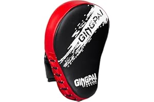 GINGPAI BOXING 1PC PU Leather Boxing Curved Focus Punching Mitts Pad, Kickboxing, Muay Thai, MMA, Karate Boxing Focus Mitts Pad for Men and Women Sparring Gear Pad