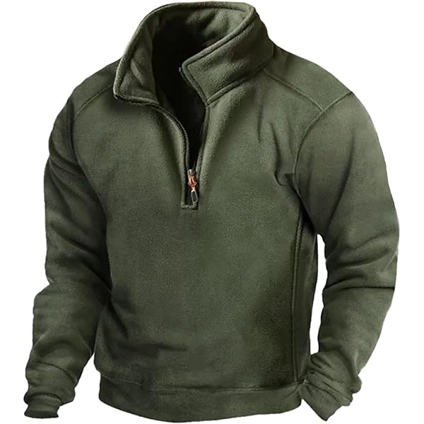 Weinexra Mens Sweatshirts 1/4 Zip Lapel Collar Sweaters Western