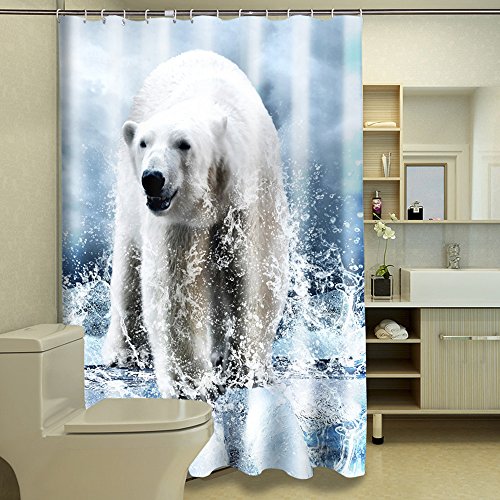 Bear Shower Curtains Kritters in the Mailbox Bear Shower Curtain
