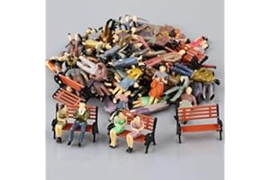 FRTmvg Seated Model People Standing Passenger Figures Bench Train Railway Layout