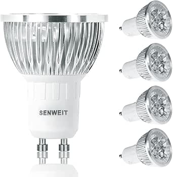 4 piezas regulable 6 W GU10 LED bombilla blanca luz de alta potencia