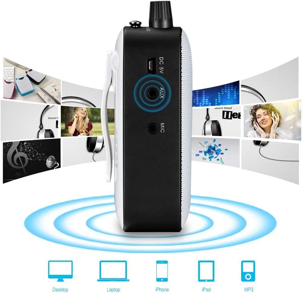 Voice Amplifier Portable SHIDU Voice Amplifiers Mini PA System with