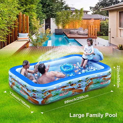 Hamdol Inflatable Swimming Pool with Sprinkler, Kiddie Pool 99\