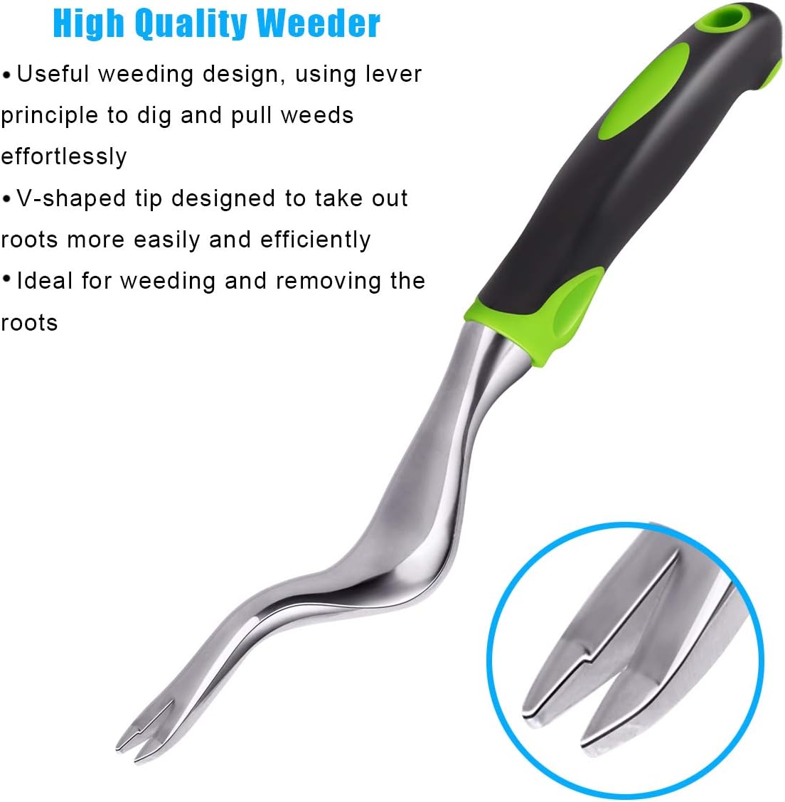ZUZUAN Garden Tool Set, 5 Piece Aluminum Gardening Shovel Gifts Kit Includes Hand Trowel, Transplant Trowel, Cultivator, Hand Rake, and Weeder with Non-Slip Ergonomic Rubber Grip for Men and Women : Garden & Outdoor
