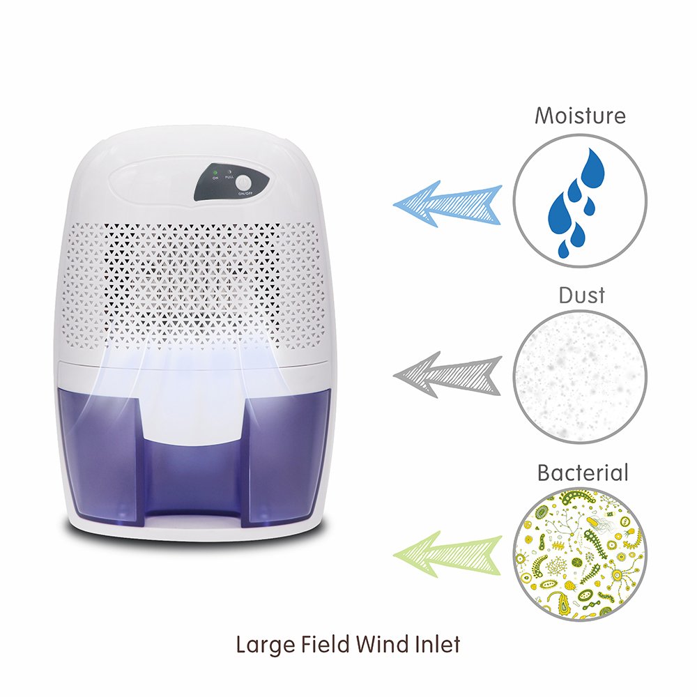 Afloia Mini Dehumidifier for Room Quiet Small Dehumidifier for Home Mini Air Dehumidifiers for Bathroom 17ounce Dehumidifier Office