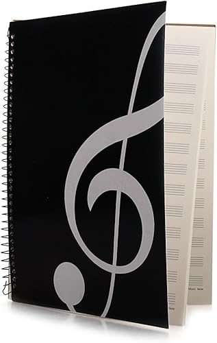 Download FACILLA® Cahier de musique portées partition manuscrit A4 à spirales 40 pages noir PDF