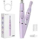 Yinowt Ear and Nose Hair Trimmer for Women, 2025 Professional Painless 2 in 1 USB Rechargeable Eyebrow & Facial Hair Trimmer, Precision Tool with Powerful Motor and Dual-Edge Blades, IPX7 Waterproof