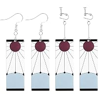 Pendientes Hanafuda De Tanjiro Para Cosplay – Accesorios De Anime De Demon Slayer