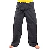 Jing Shop Thai Fisherman Pants Solid Color Cotton Mix One Size Extra Long
