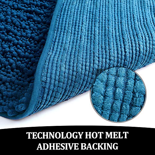 Color&Geometry Original Luxury Chenille Bath Rug Mat, 24x16 Shaggy Rugs