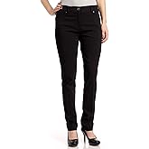 Zac & Rachel Women's Millennium Fabric Pull-On Slim Leg Pant w/ Zipper, Black, 6