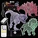 3D Dinosaur Night Light for Kids - 11 Pack of Dinosaur Lights 3D Illusion Decor - 7 Color Changing Lamp with Remote Control for Kids Bedroom