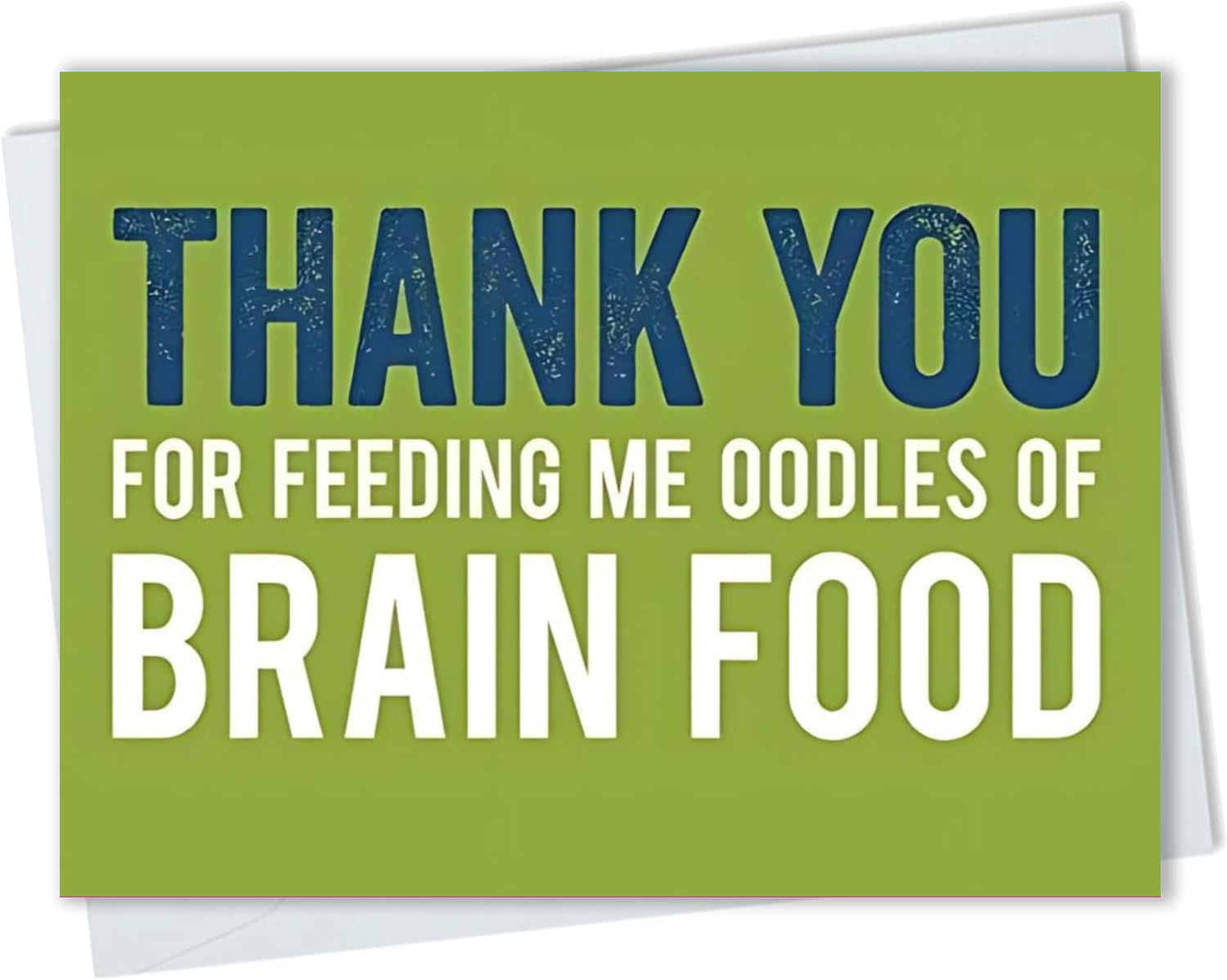 WRAPT 'Thank You For Feeding Me Oodles of Brain Food', 8 Pack of Teacher Thank You Cards Multipack, Quality A6 Cards with Envelopes, Teacher Appreciation Cards