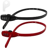 MEINUOKA 2 Pack Adjustable Zip Tie Lock with 3-Digit Combination for Helmet, Stroller &amp; Cabinet, Bike Rack, Motorcycle,Luggage, Skateboard, Skis, French Door, Lightweight Bicycle Lock