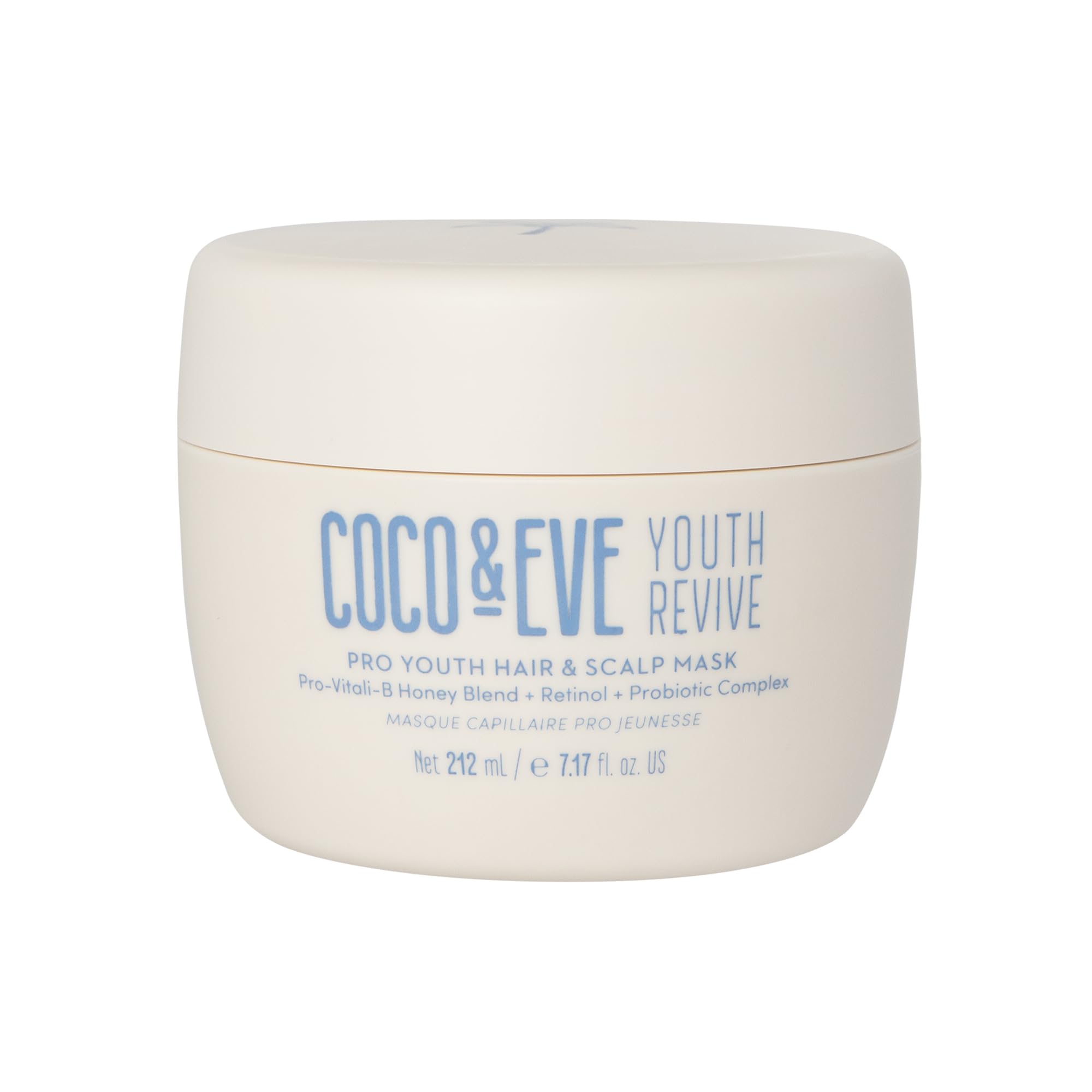 Coco & Eve Pro Youth Hair & Scalp Mask. Anti-Aging Hair Mask for Strength, Shine, Volume. Regulate Dandruff for a Healthy Scalp. With Honey, Retinol, Probiotics for Youthful and Hydrated Hair (212 ml)