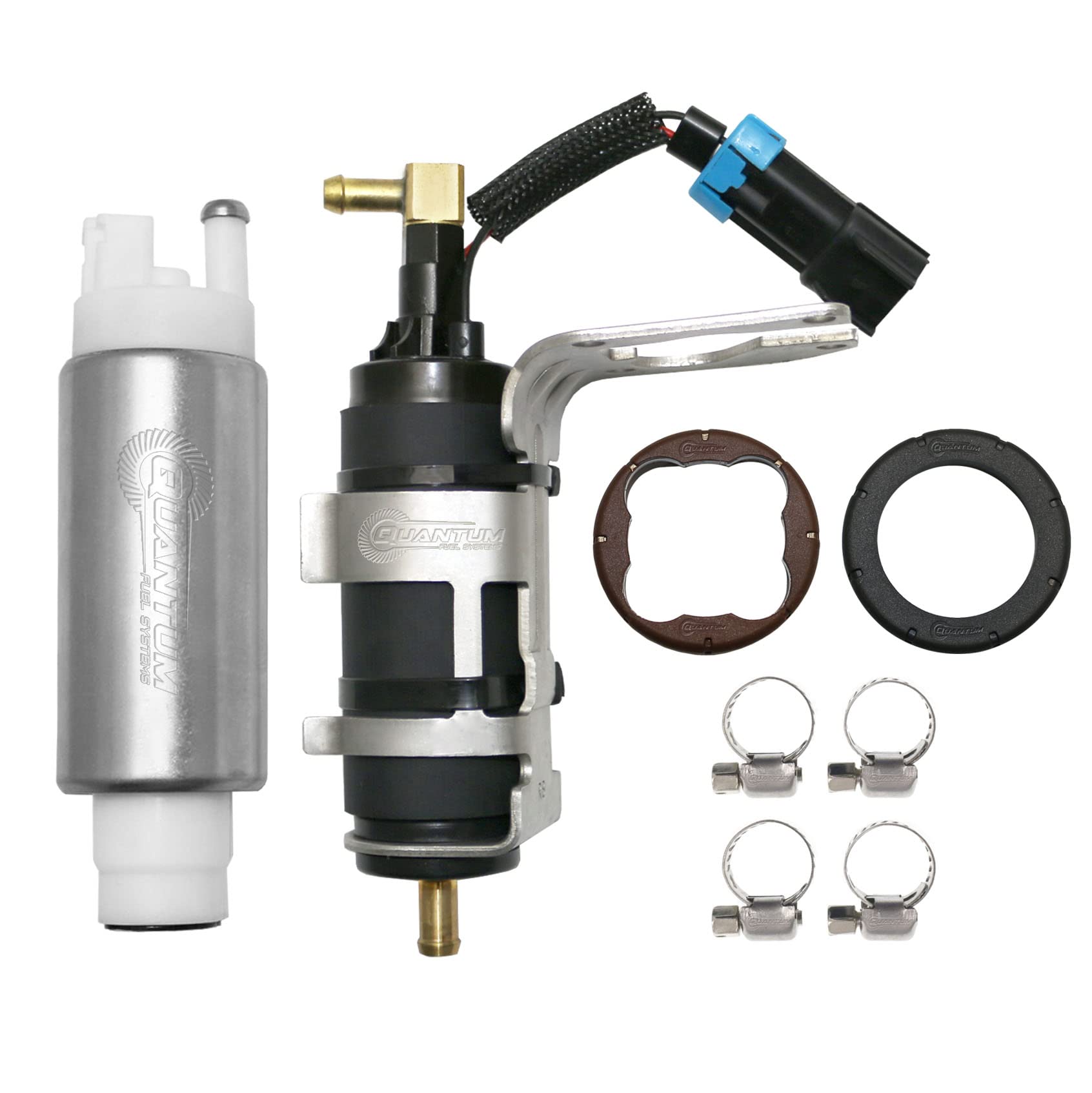 QFS Dual VST/Outboard OEM Fuel Pumps incl. HFP-295 & HFP-612 Replacement for Mercury Marine Outboard, 1997-2010, OEM 8M0047624, 855427A1, 859174T06, 8M0047624