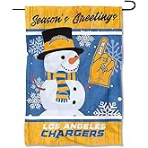 Los Angeles Chargers Holiday Winter Snow Garden Flag Double Sided Banner
