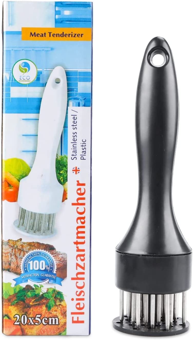 Byffoer Meat hammer, meat tenderiser, stainless steel meat tenderiser, manual steak hammer, professional needle, meat tenderiser, meat hammer for chicken breasts, steak, schnitzel, beef