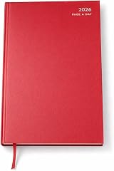 1ABOVE 2026 A4 Day-to-Page Diary Premium Hardback Red