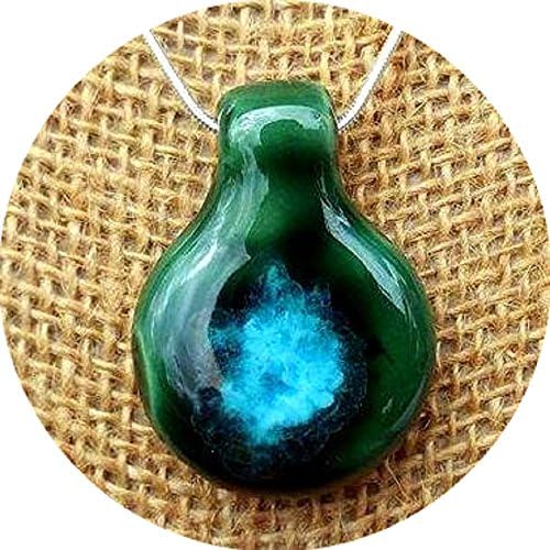 Emerald Falls Galaxy Glass Essential Oil Diffuser Aromatherapy Pendant Necklace .925 Sterling Silver (28)