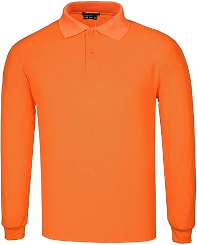 DONNAY Hombre Camiseta Polo Manga Larga De Algodón Naranja S: Amazon.es: Ropa y accesorios