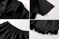 Umeyda Satin Silk Pajamas for Girls 2Pcs Button