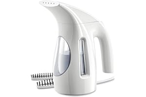HiLIFE Steamer for Clothes, Portable Handheld Design, 240ml Big Capacity, 700W, Strong Penetrating Steam, Removes Wrinkle, for Home, Office and Travel(ONLY FOR 120V)(White)